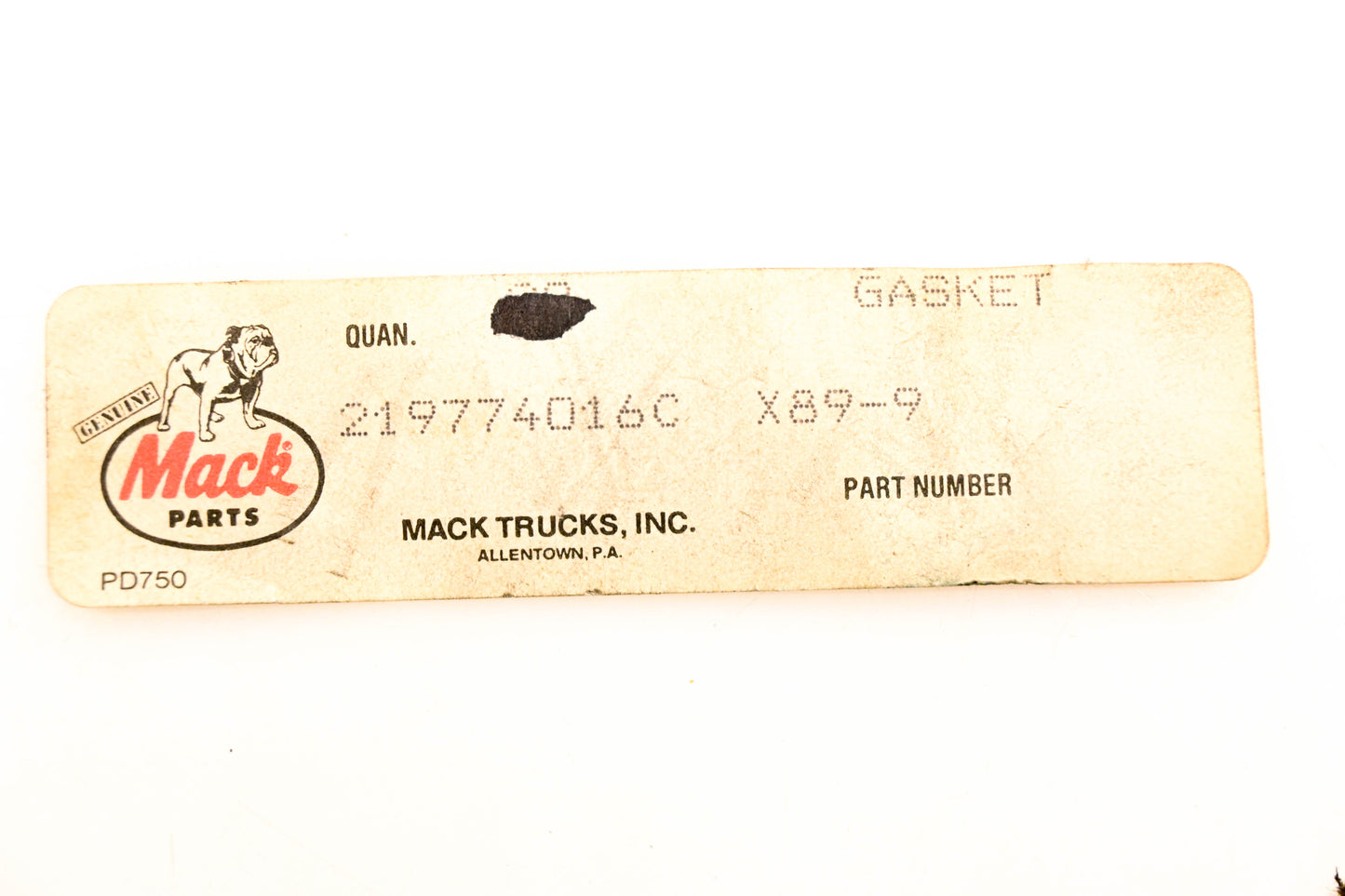 Mack 2197-74016C, 219774016C Gasket NOS