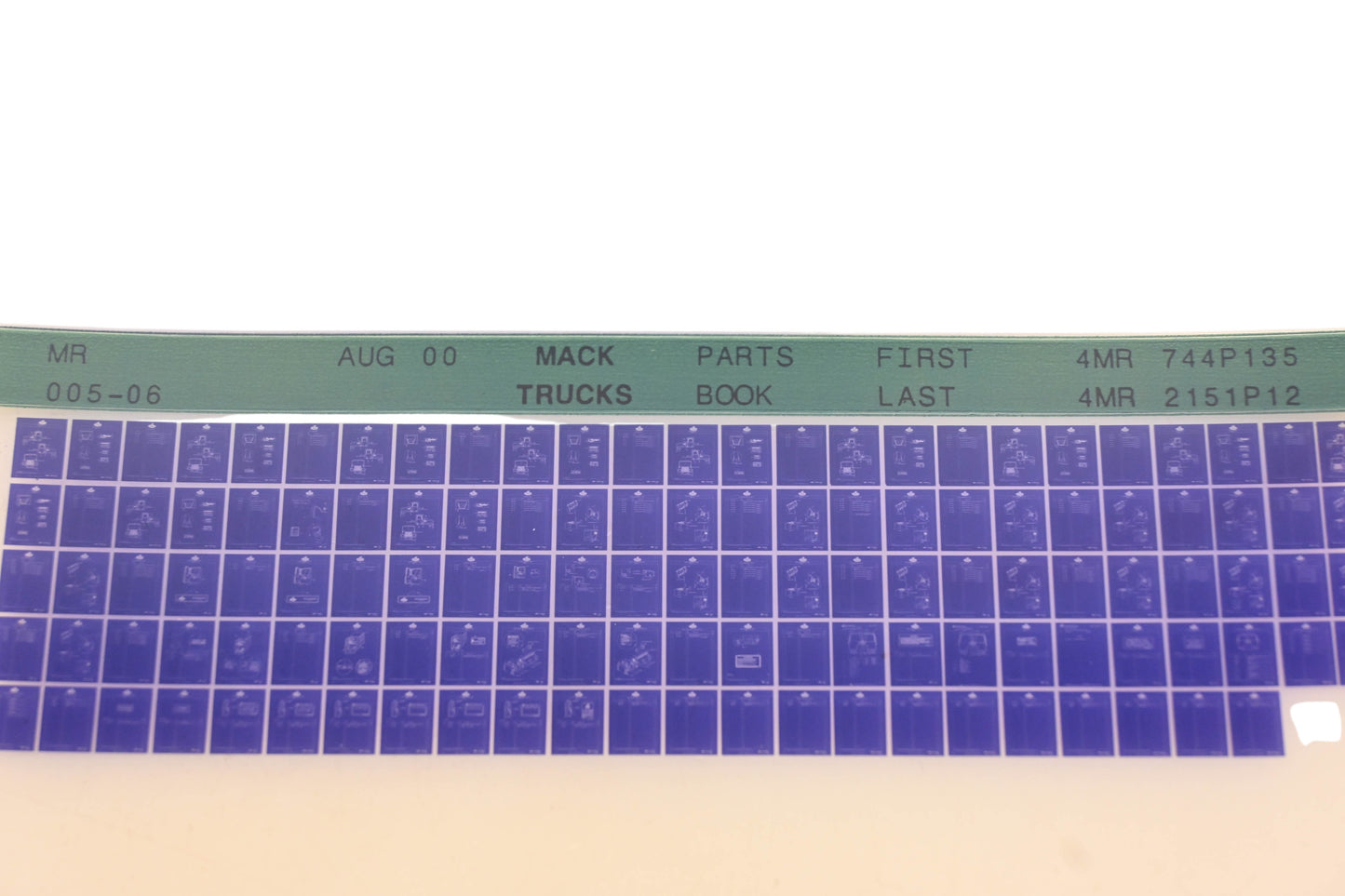 Mack MR005-06 Parts Book 4MR744P135 - 4MR2151P12 Microfiche NOS