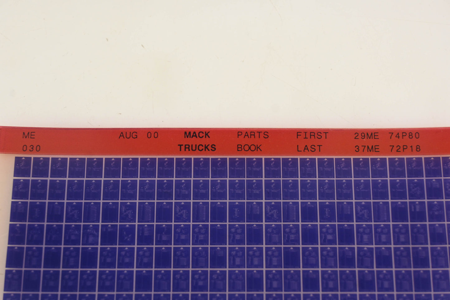 Mack ME030 Parts Book 29ME74P80 - 37ME72P18 Microfiche NOS