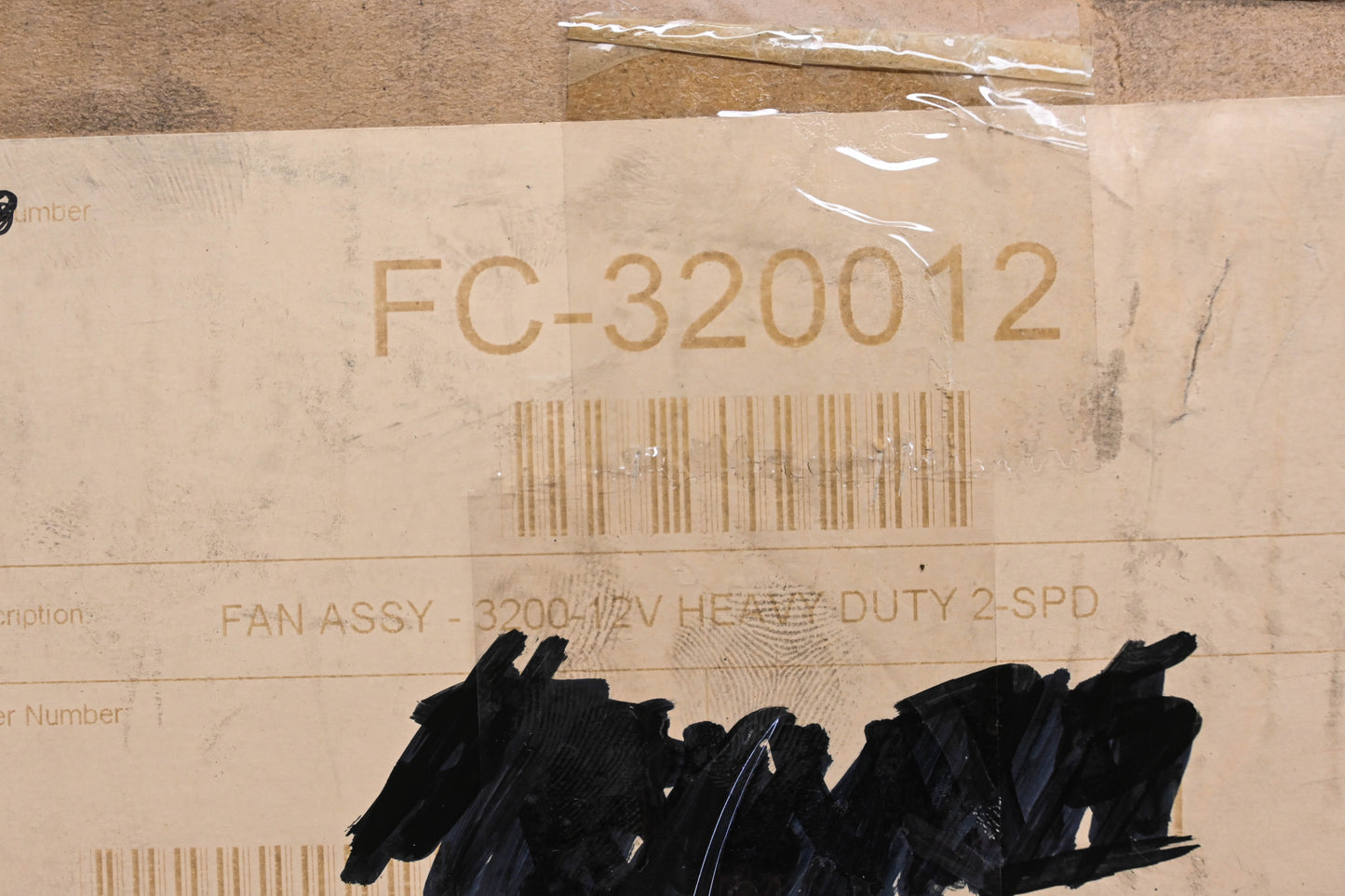 Maradyne FC-320012 3200-12v Heavy Duty 2-Speed Fan NOS