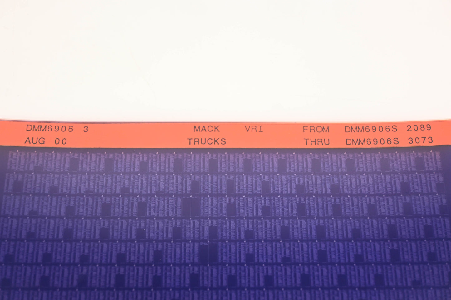Mack DMM6906 3 DMM6906S2099 - DMM6906S3073 VRI Microfiche NOS