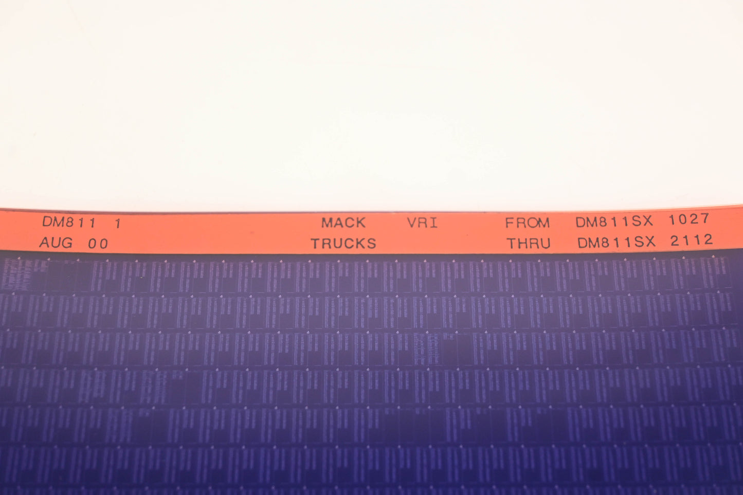Mack DM811 1 DM811SX1027 - DM811SX2112 VRI Microfiche NOS