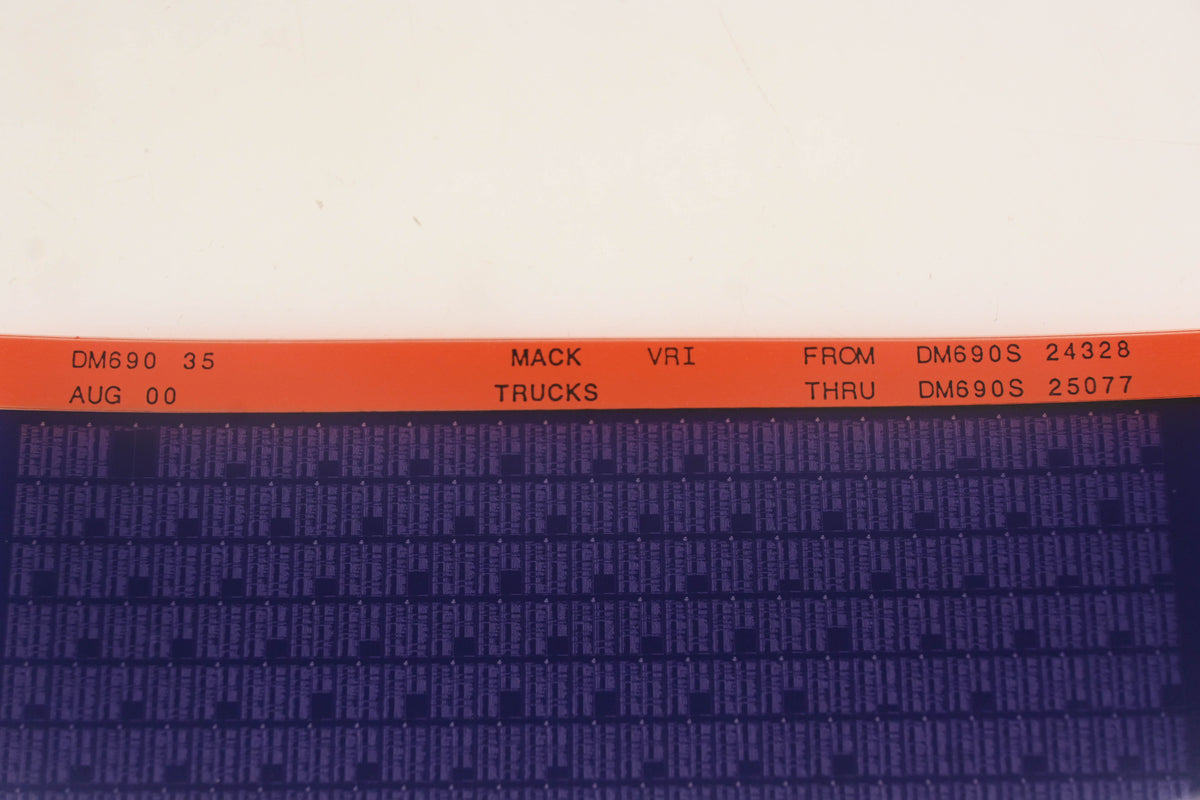 Mack DM690 35 DM690S24328 - DM690S25077 VRI Microfiche NOS