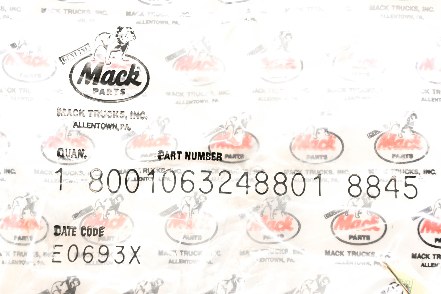Mack 800-1063248801, 8001063248801 Bushing NOS