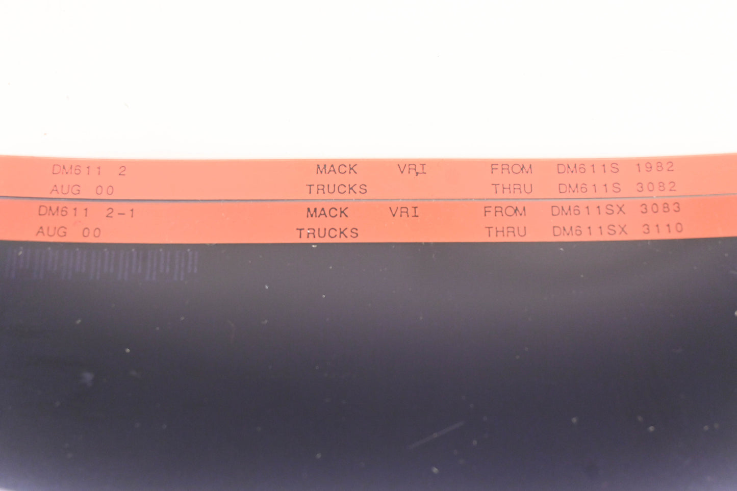 Mack DM611 2, DM611 2-1 DM611S1982 - DM611SX3110 VRI Microfiche Lot of 2 NOS