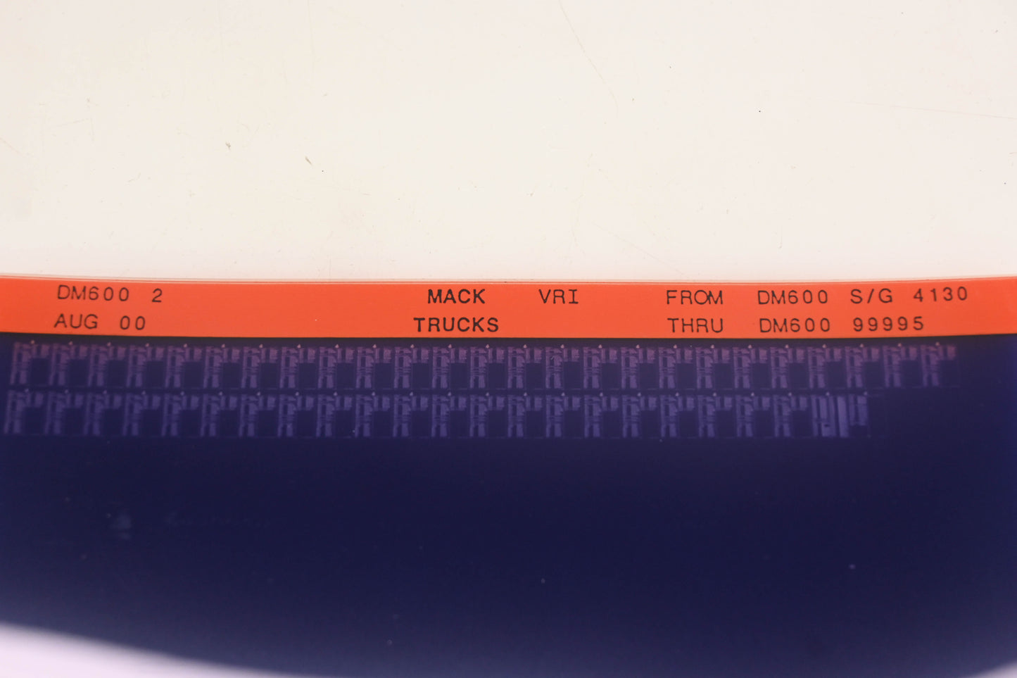 Mack DM600 2 DM600 S/G 4130 - DM60099995 VRI Microfiche NOS