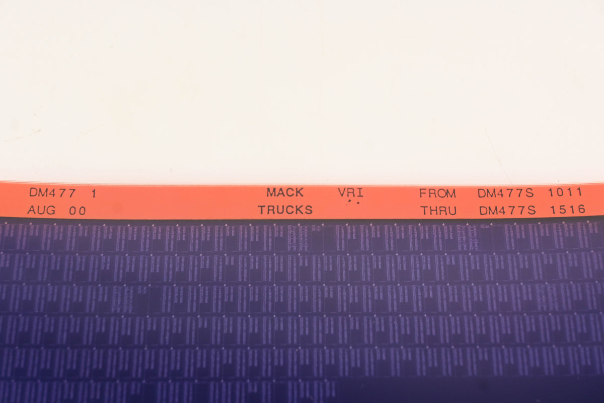 Mack DM477 1 DM477S1011 - DM477S1516 VRI Microfiche NOS
