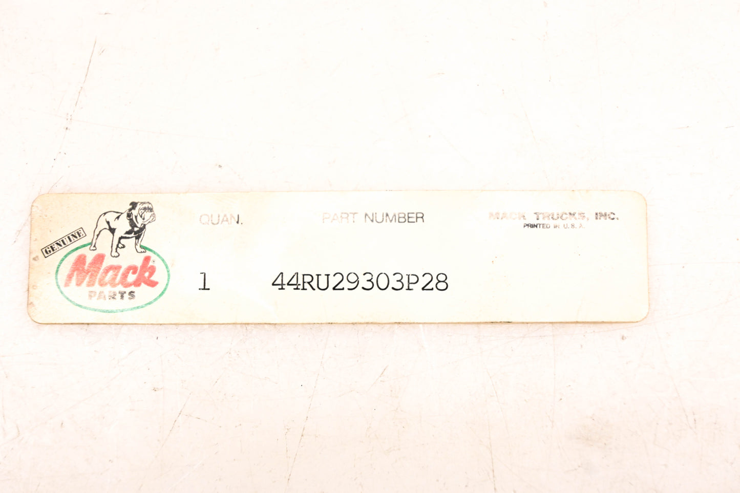 Mack 44RU29303P28 Upper Rear Spacer NOS