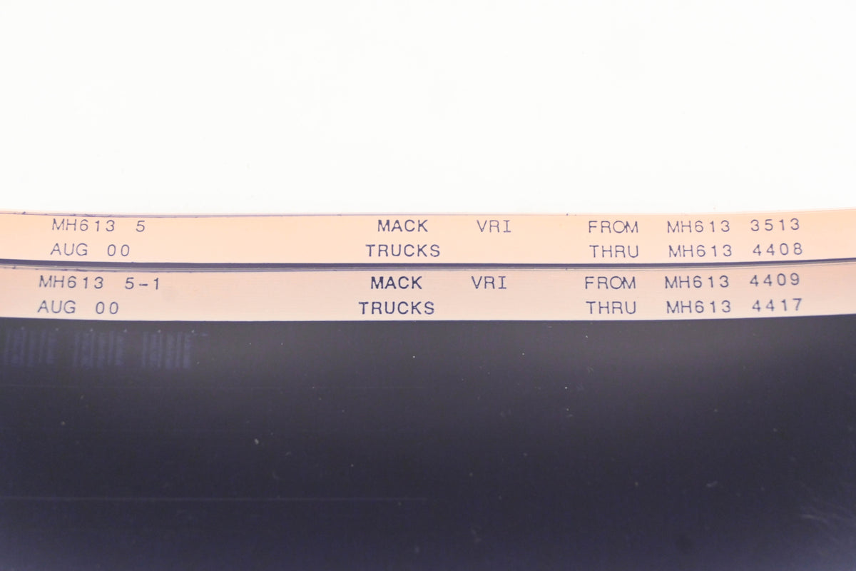 Mack MH613 5, MH613-5-1 MH6133513 - MH6134417 VRI Microfiche Lot of 2 NOS