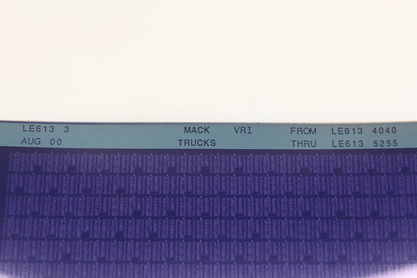 Mack LE613 3 LE6134040 - LE6135255 VRI Microfiche NOS