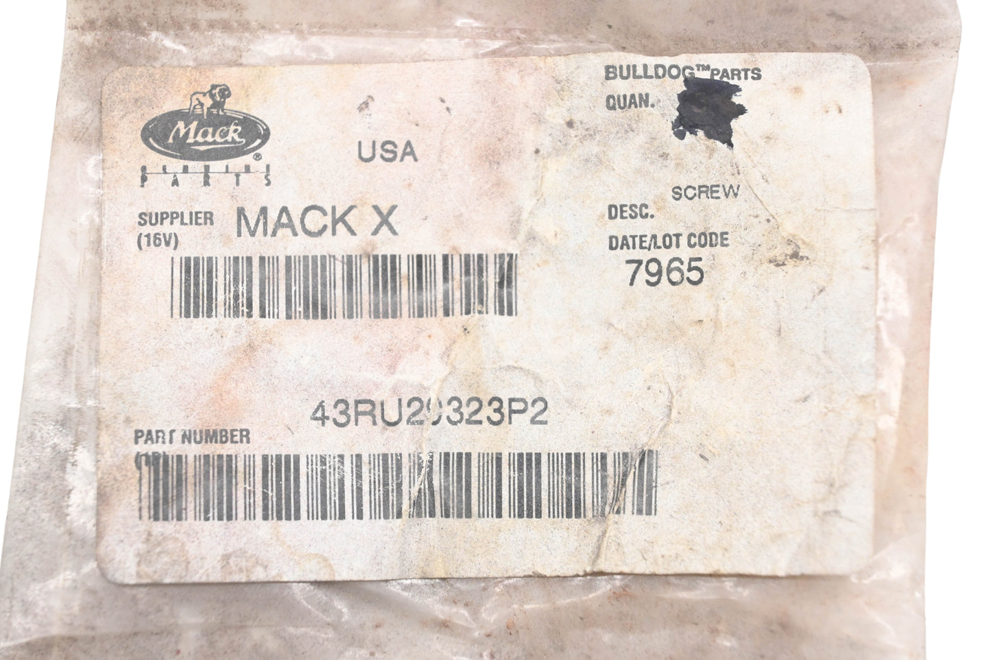 Mack 43RU29323P2 Trim Screw NOS