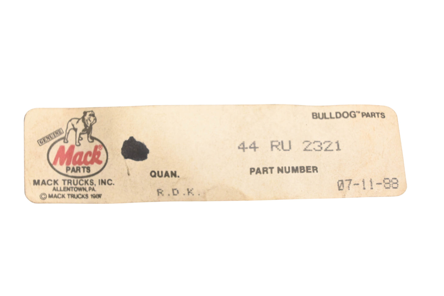 Mack 44RU2321, 25162805 Spacer NOS