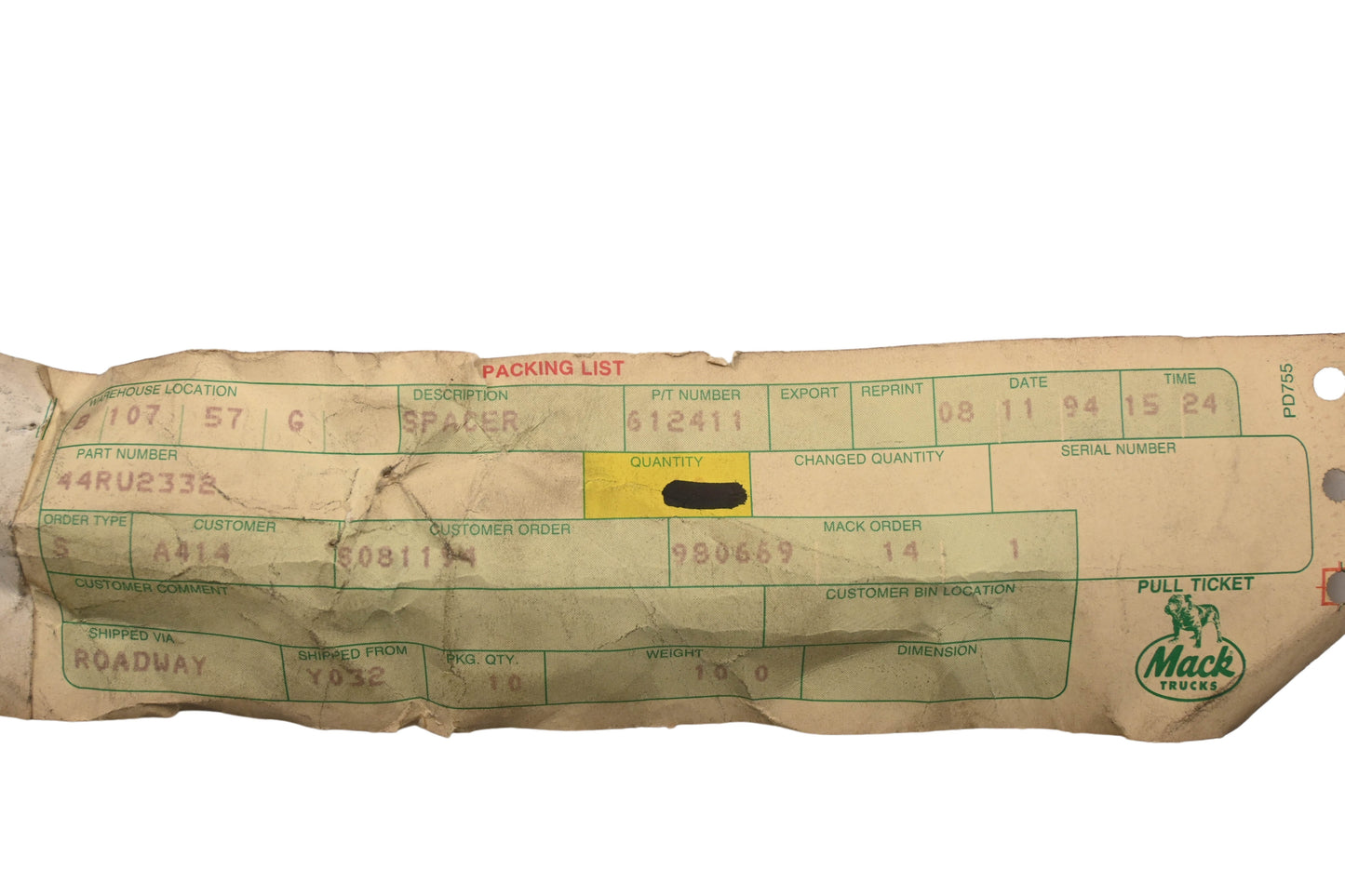 Mack 44RU2332 Spacer NOS