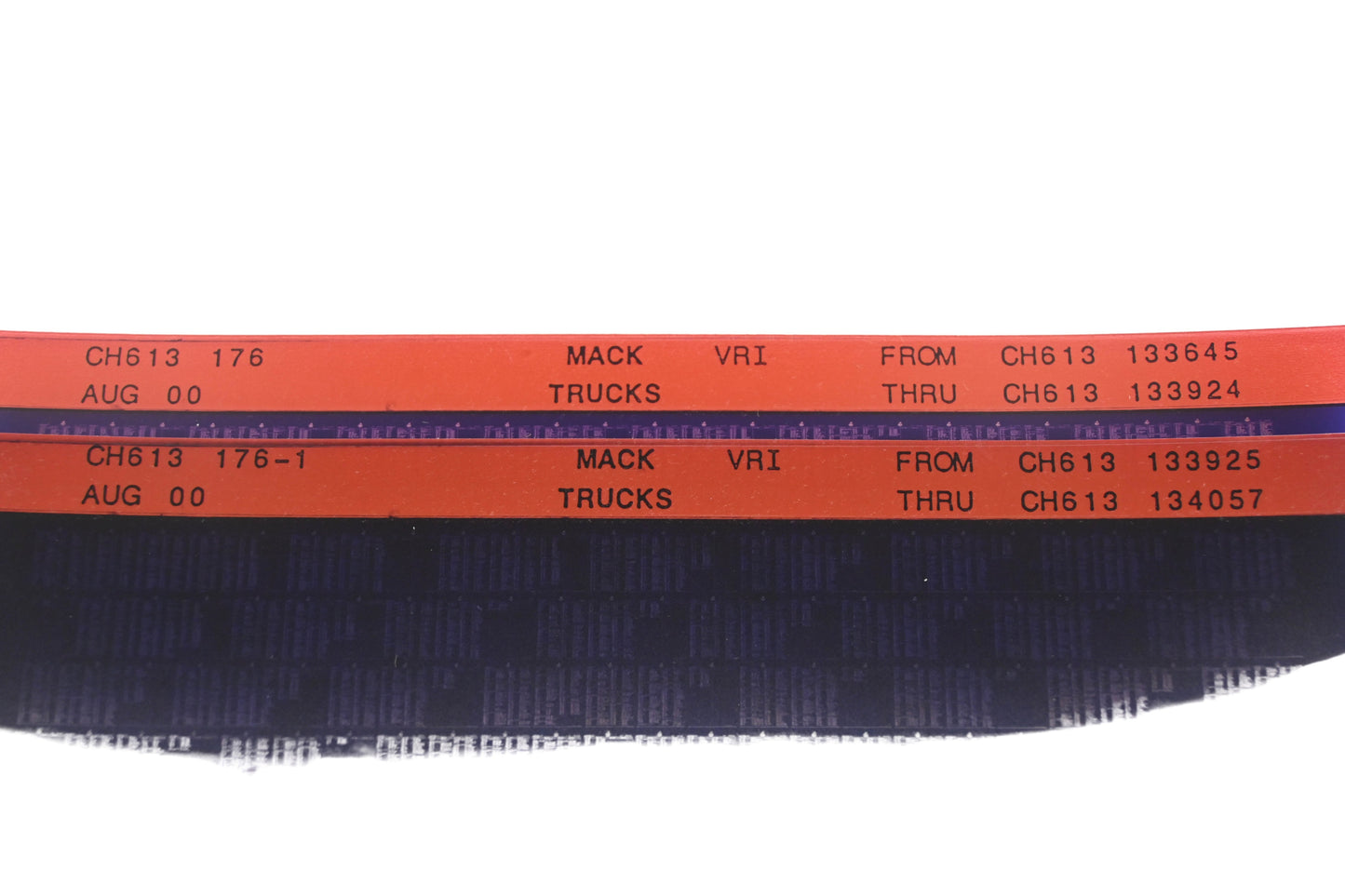 Mack CH613 176, CH613 176-1 CH613133645 - CH613134057 VRI Microfiche Lot of 2 NOS
