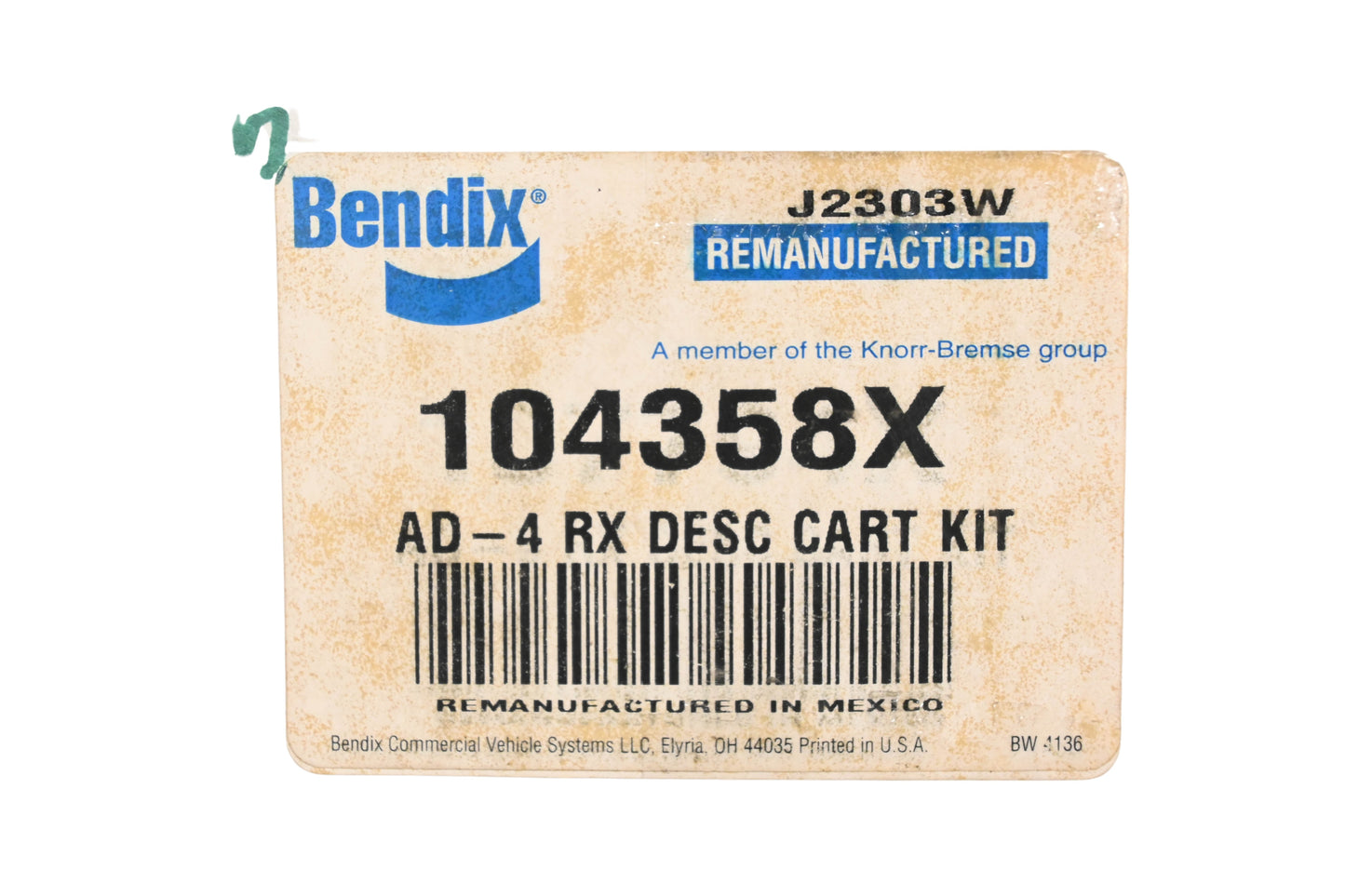Bendix 104358X, 745-104358X Remanufactured AD-4 RX Air Drier Kit NOS