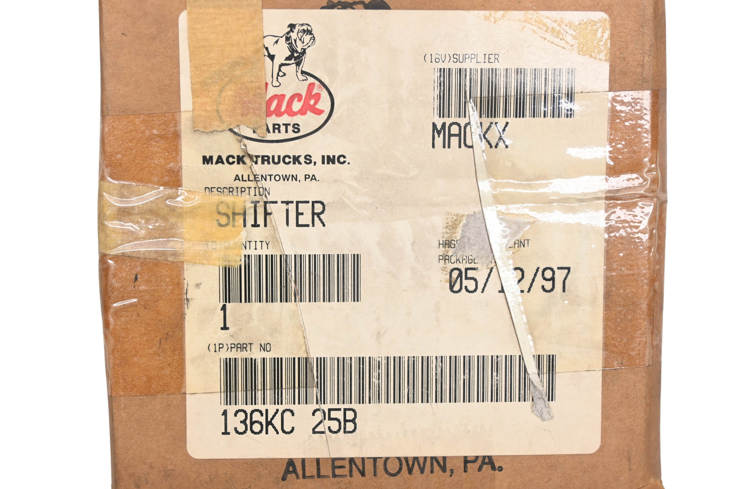 Mack 136KC25B Interlock Shifter NOS