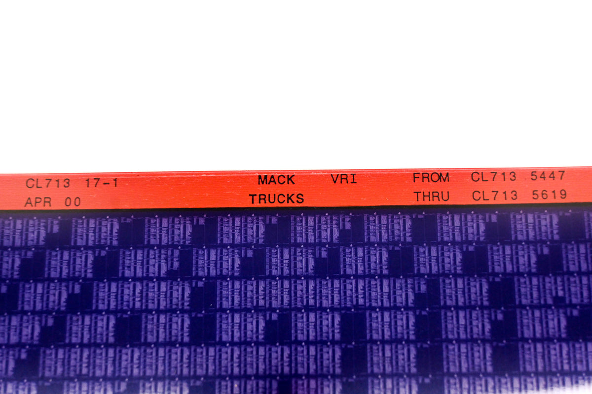 Mack CL713 17-1 CL7135447 - CL7135619 VRI Microfiche NOS