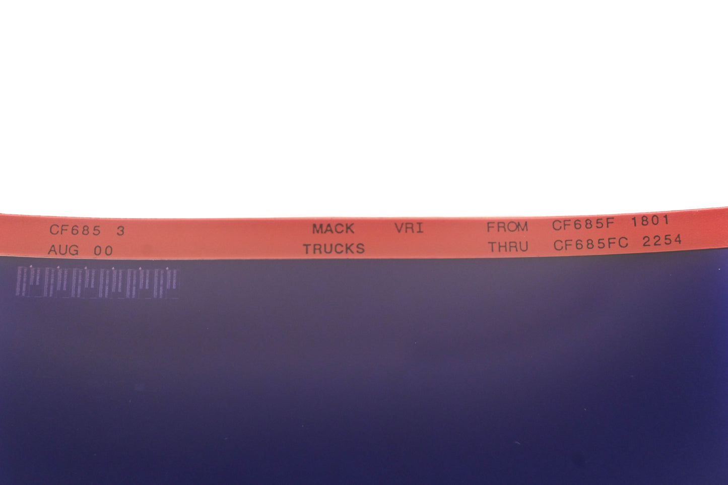 Mack CF685 3 CF685F1801 -CF685FC2254 VRI Microfiche NOS