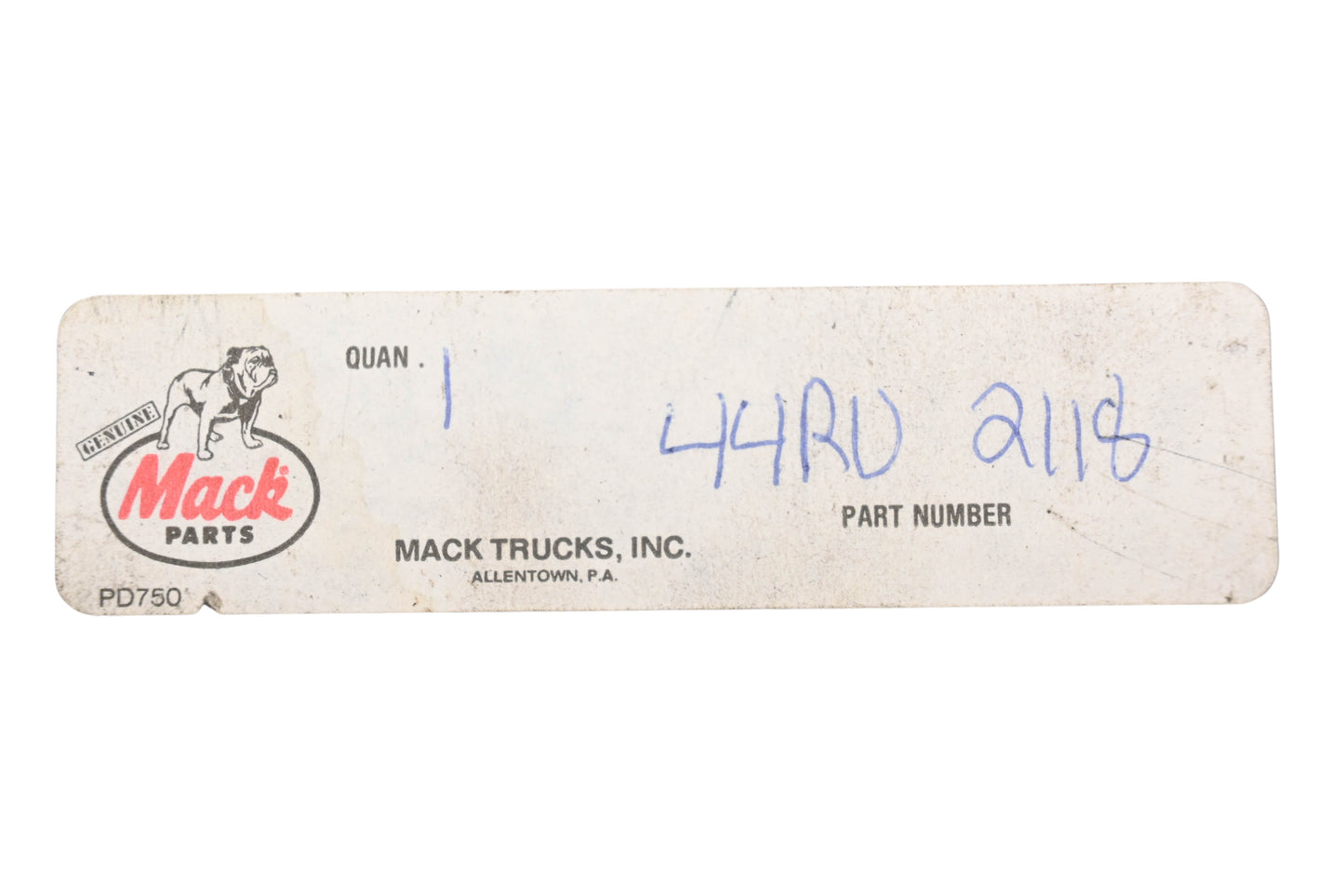 Mack 44RU2118 Spacer Plate NOS