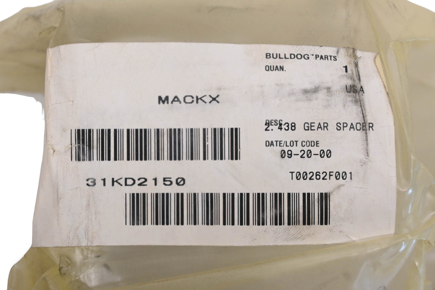 Mack 31KD2150 Gear Spacer NOS