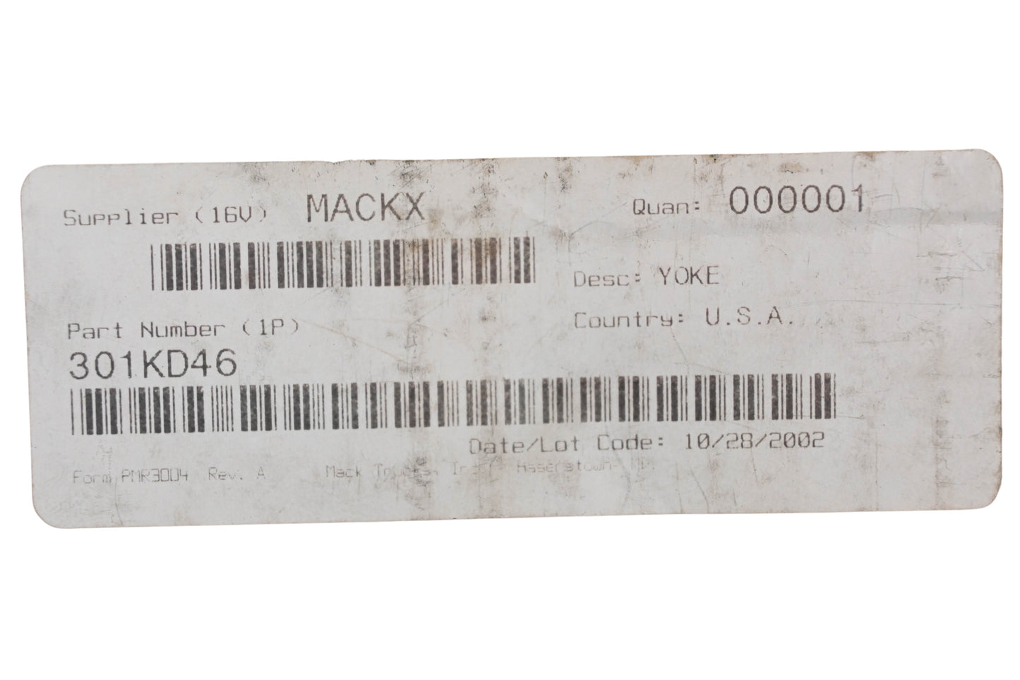 Mack 301KD46 Yoke NOS