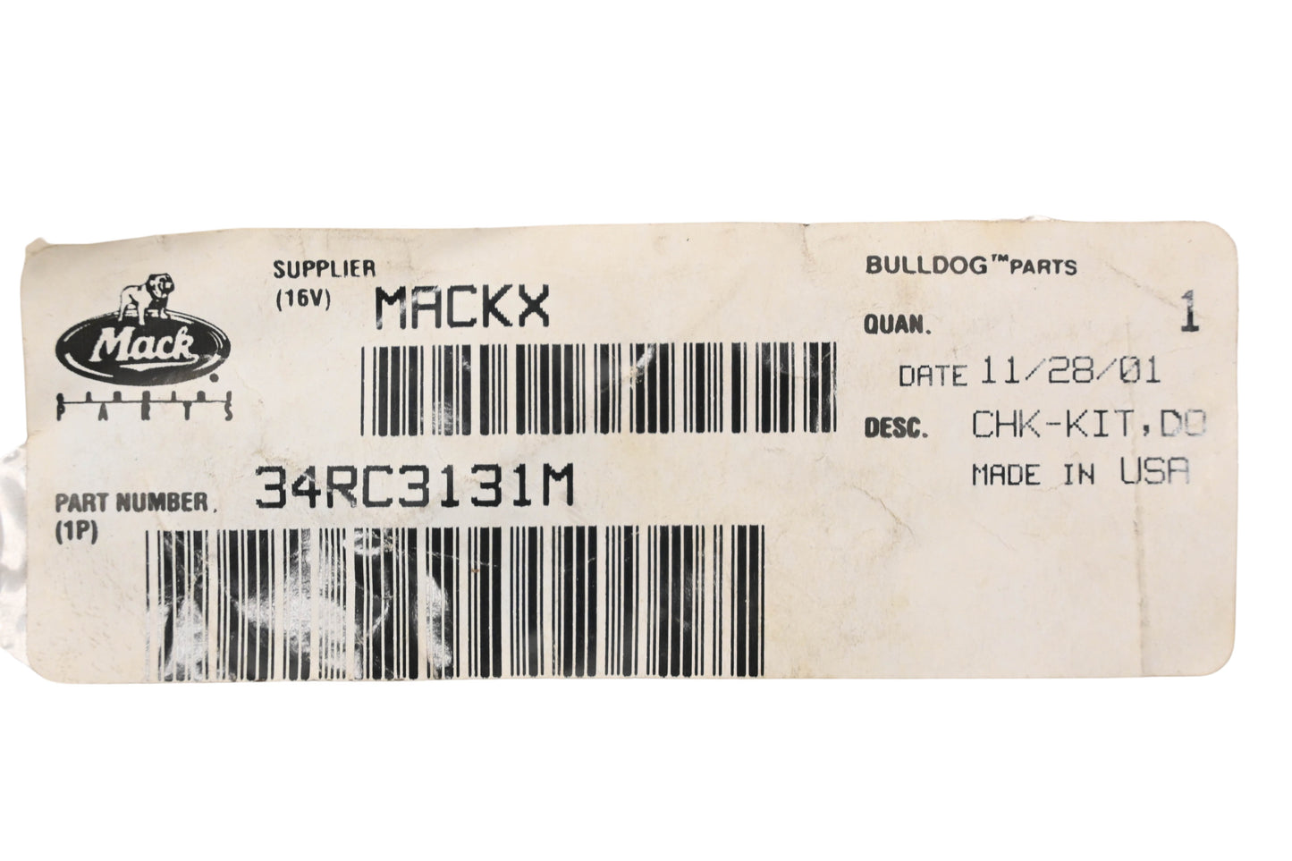 Mack 34RC3131M Door Lock Kit NOS