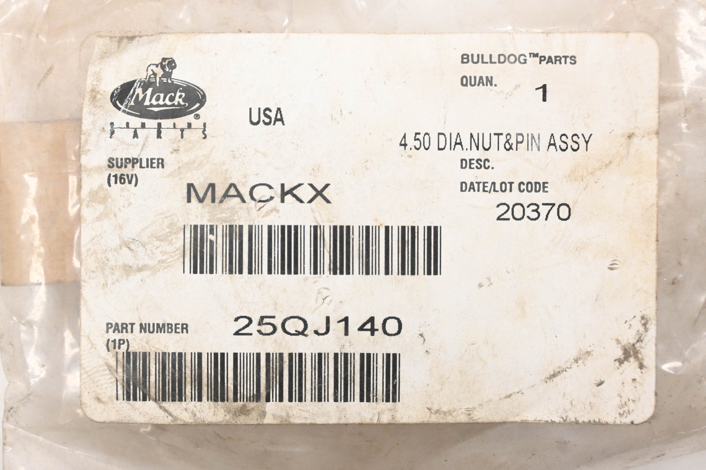 Mack 25QJ140 Spindle Nut NOS