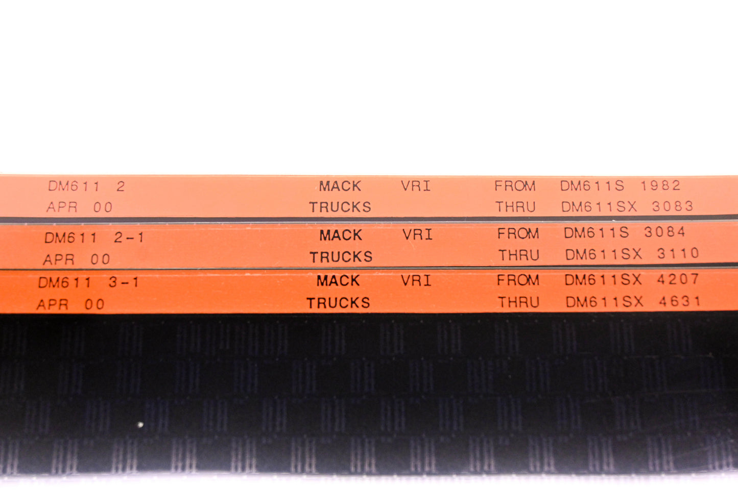 Mack DM611 2, DM611 2-1, DM611 3-1 DM611S1982 - DM611SX4631 VRI Microfiche Lot of 3 NOS