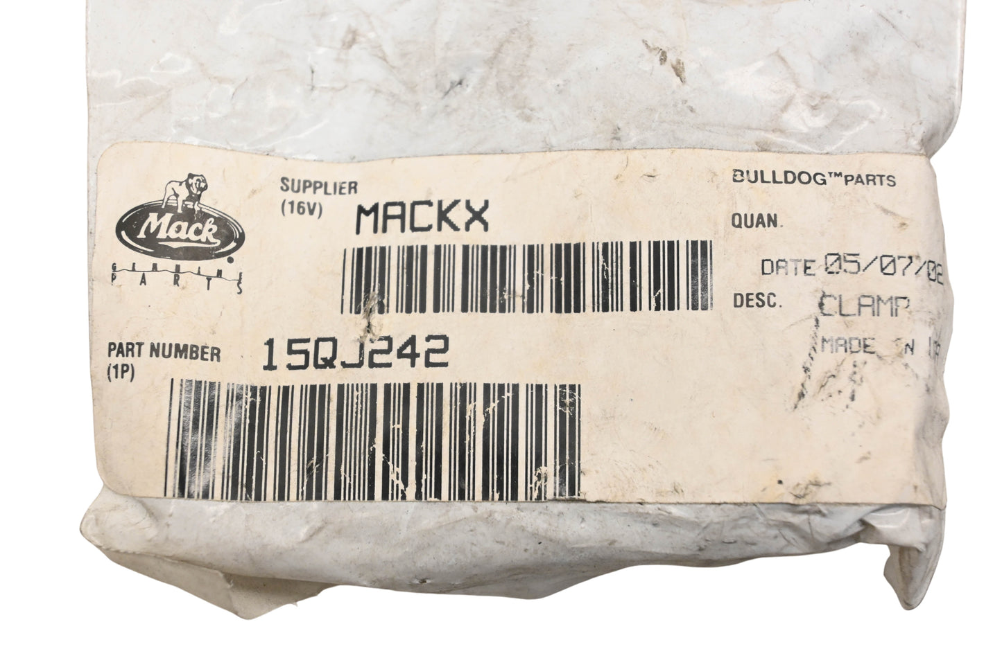 Mack 15QJ242, WP515 Gunite Wheel Clamp NOS