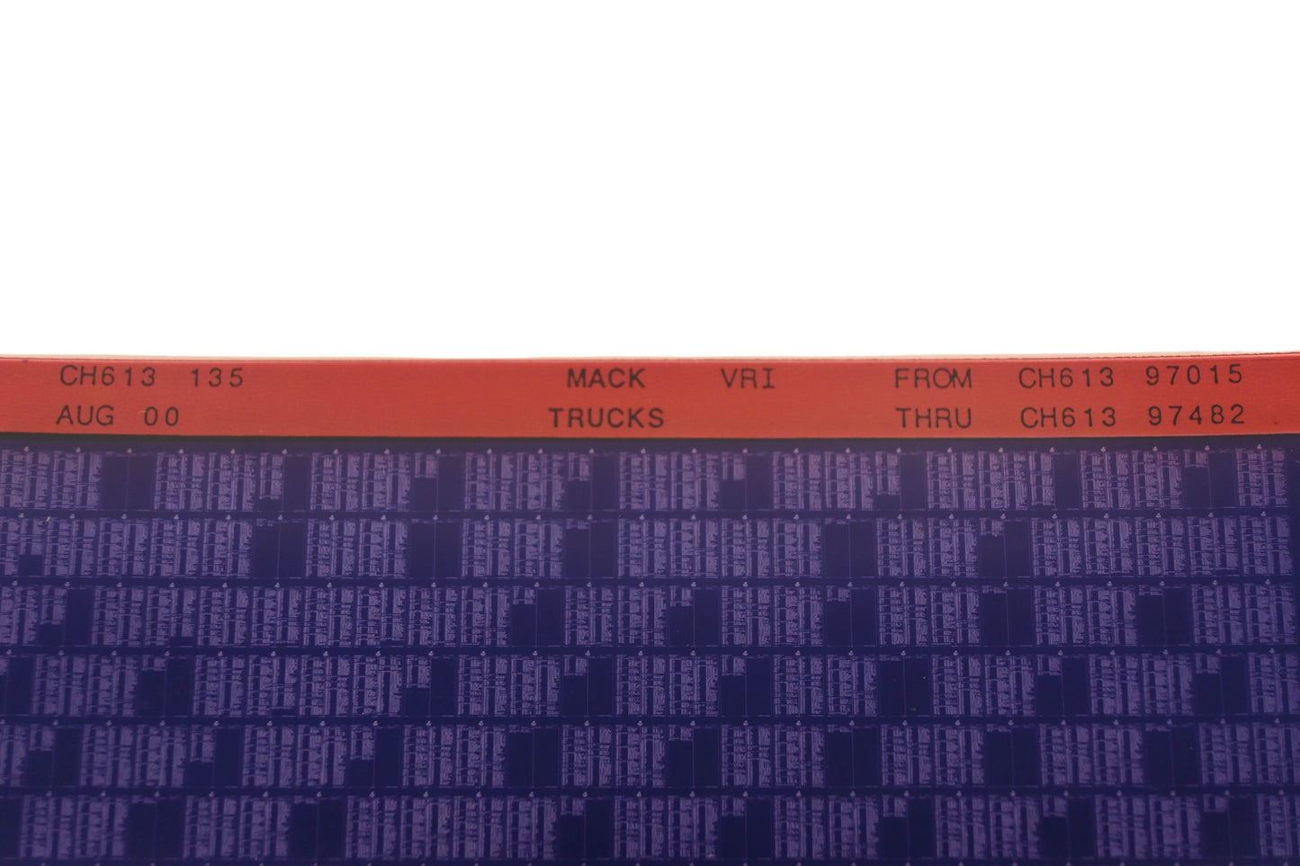 Mack CH613 135 CH61397015 - CH61397482 VRI Microfiche NOS