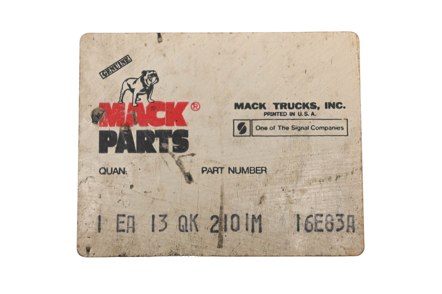 Mack 13QK2101M Spacer Plate NOS