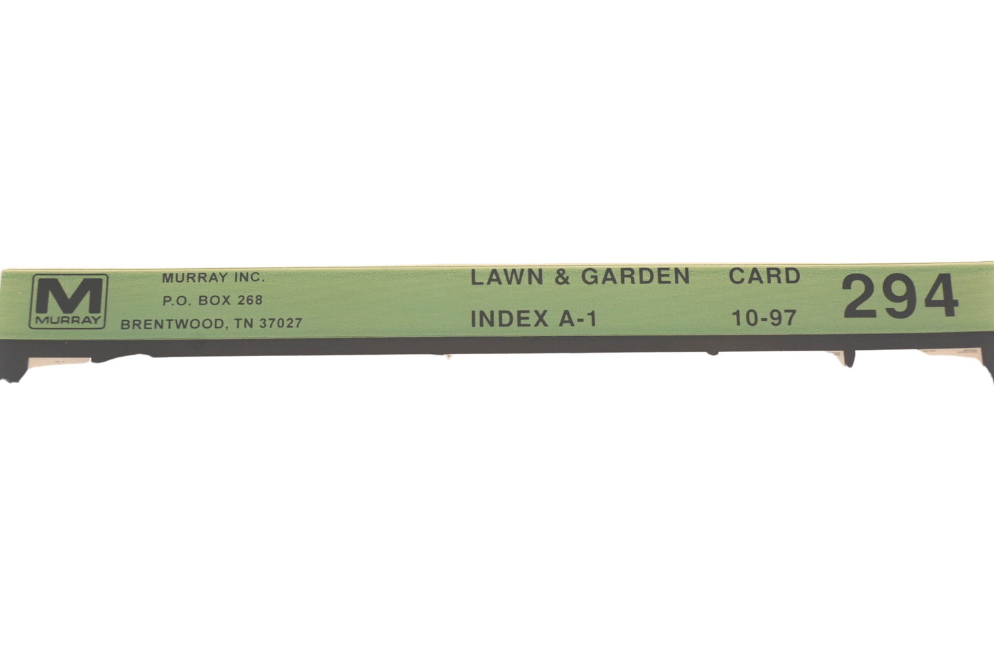 Murray 294 Lawn & Garden Index A-1 Rev:10/97 Microfiche