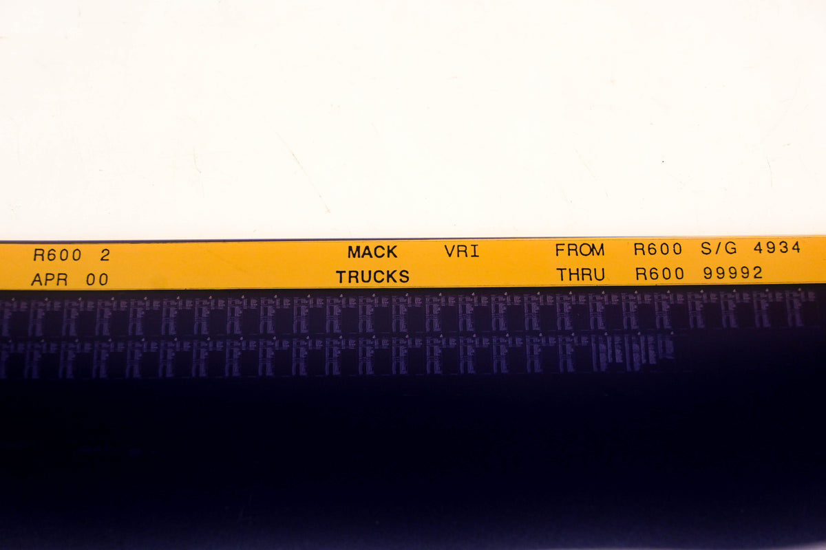 Mack R600 2 MR600 S/G 4934 - MR60099992 VRI Microfiche NOS