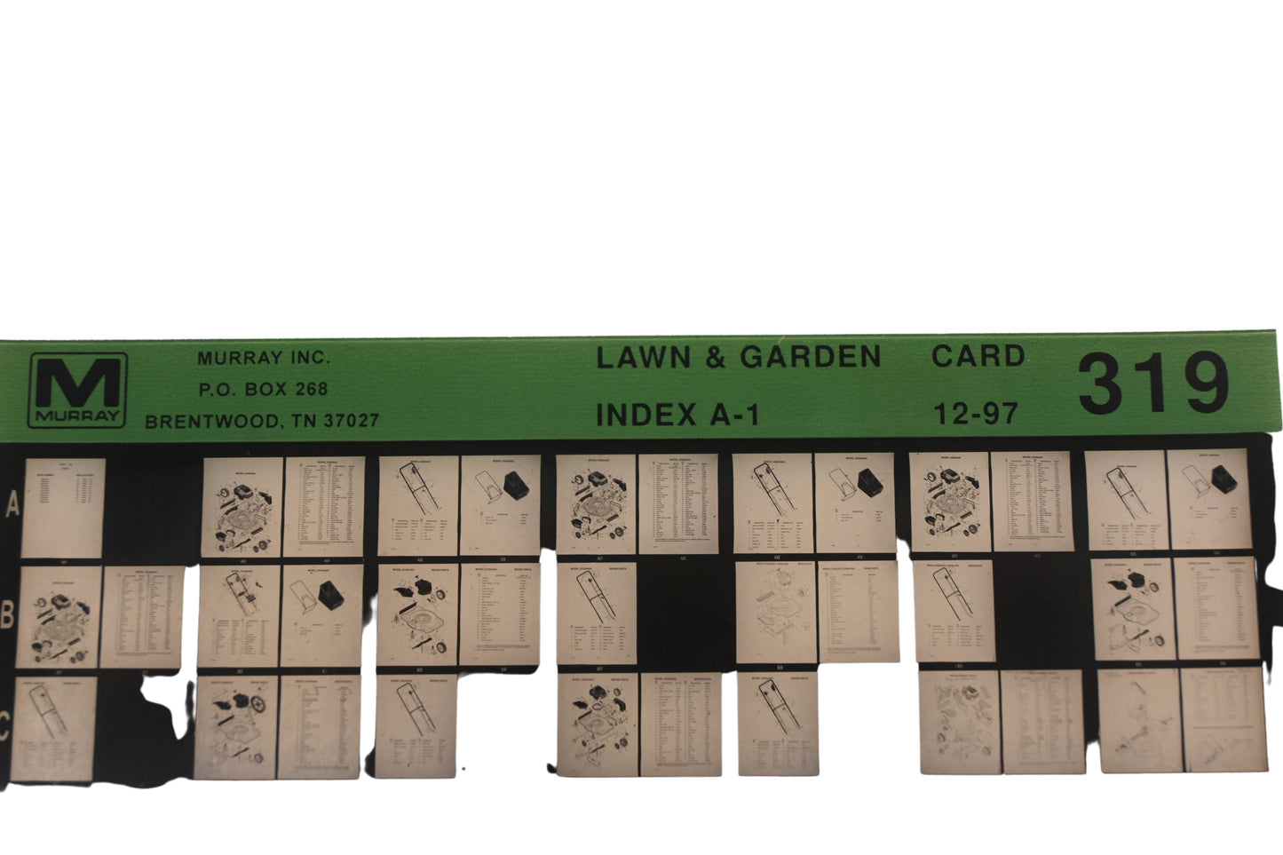 Murray 319 Lawn & Garden Index A-1 Rev:12/97 Microfiche
