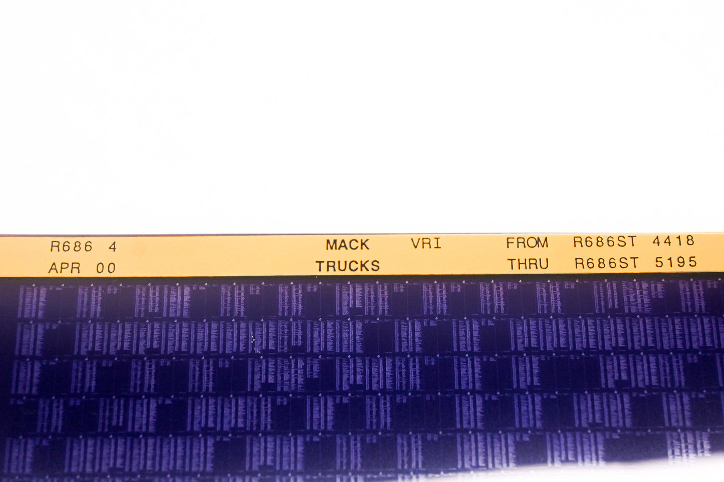 Mack R686 4 R686ST4418 - R686ST5195 VRI Microfiche NOS