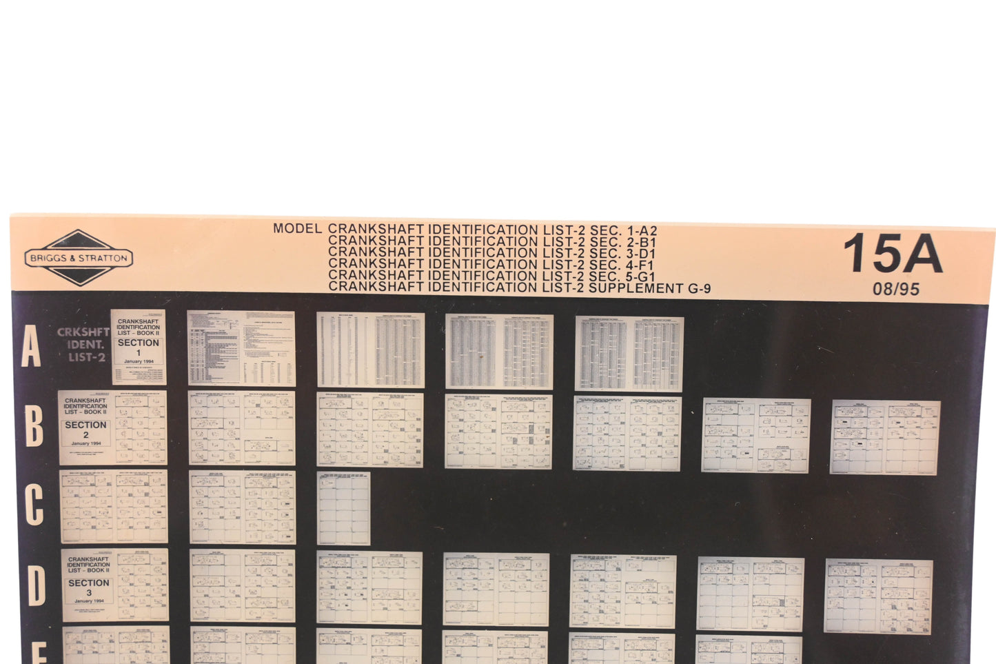 OEM Briggs & Stratton 15A Model Info Rev:8/95 Microfiche