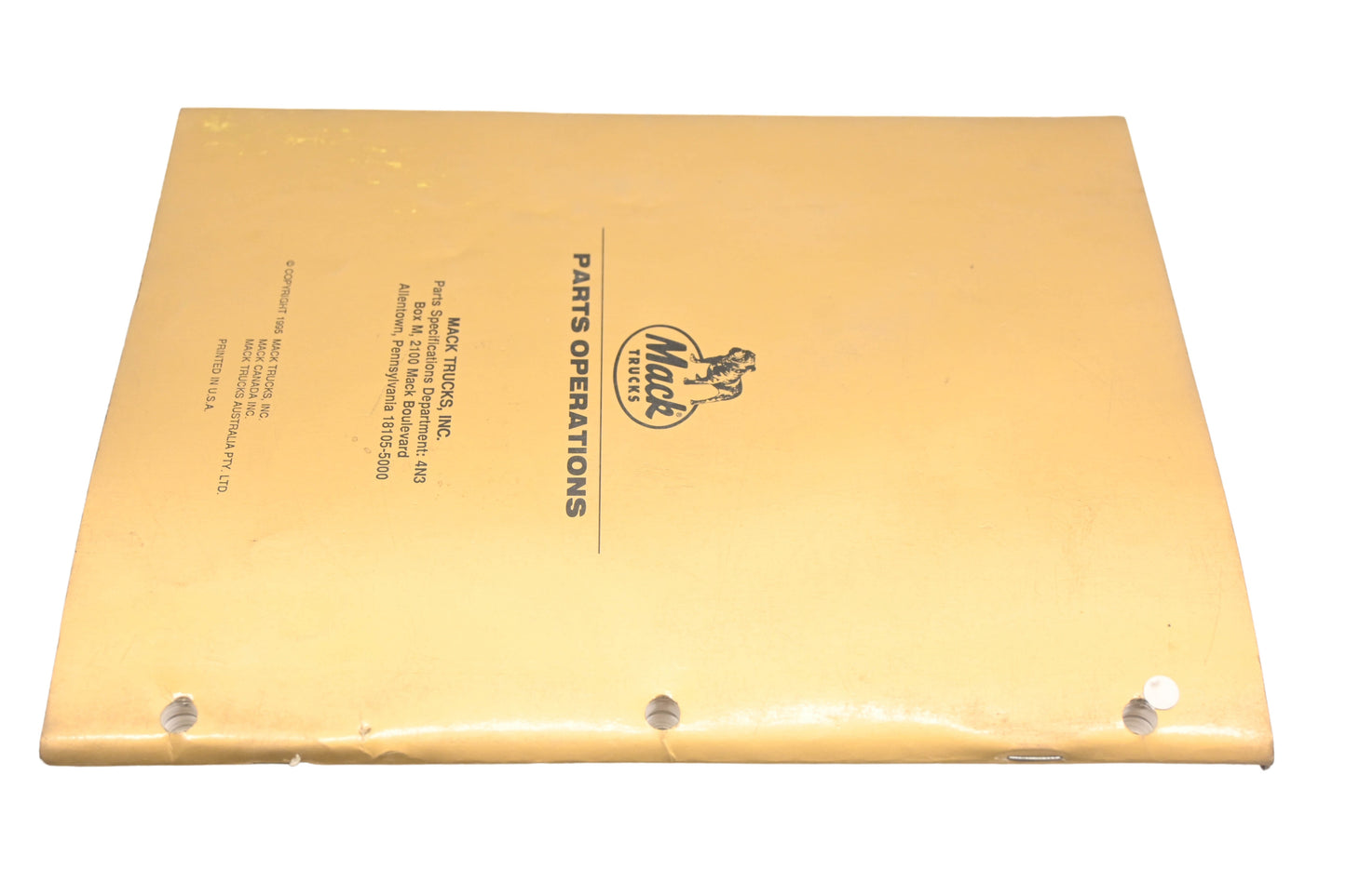 Mack YO007-57 KSA&A September 1995 Reference Guide
