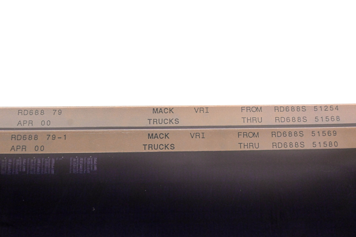 Mack RD688 79, RD688 79-1 RD688S51254 - RD68851580 VRI Microfiche Lot of 2 NOS