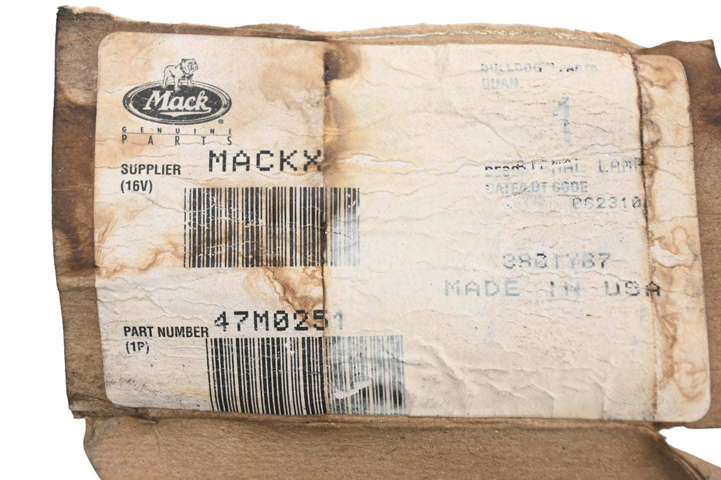 Mack 47MO251 Red & Amber Signal Light NOS