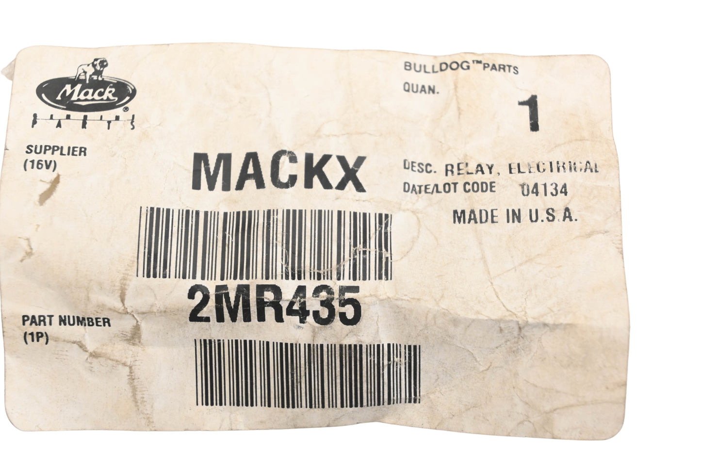 Mack 2MR435, VTR-110F14-Z01, 25168912 Tyco Electrical Relay NOS