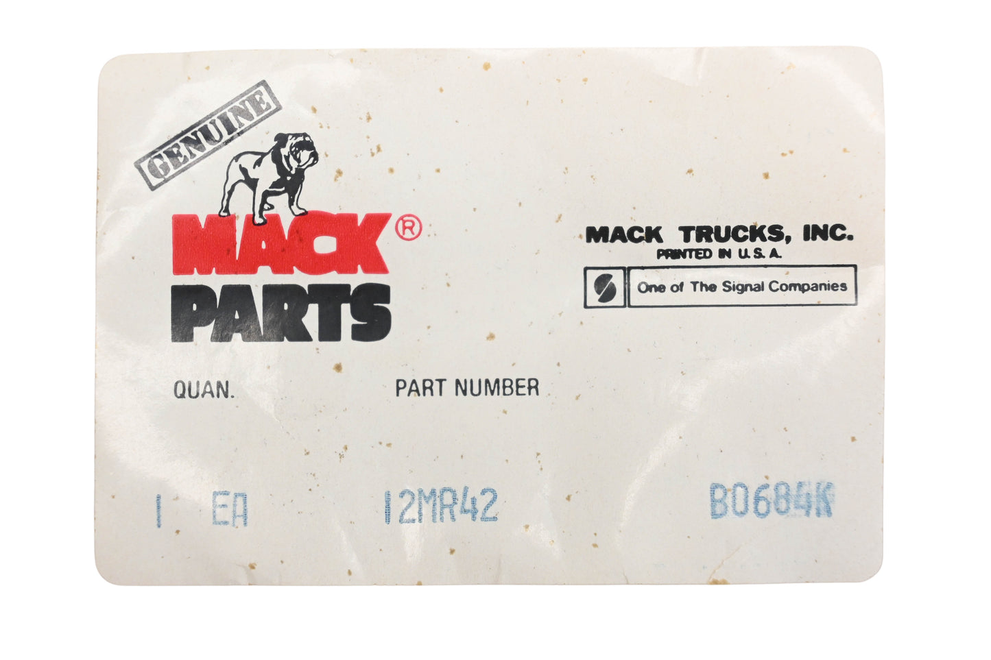 Mack 12MR42 Tan Box NOS