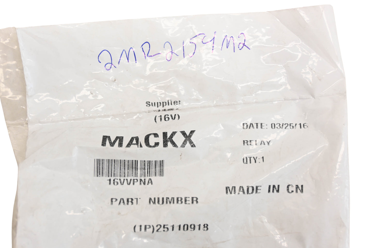 Mack 25110918, 2MR2154M2, 301-1A-C-R1 Song Chuan Relay NOS
