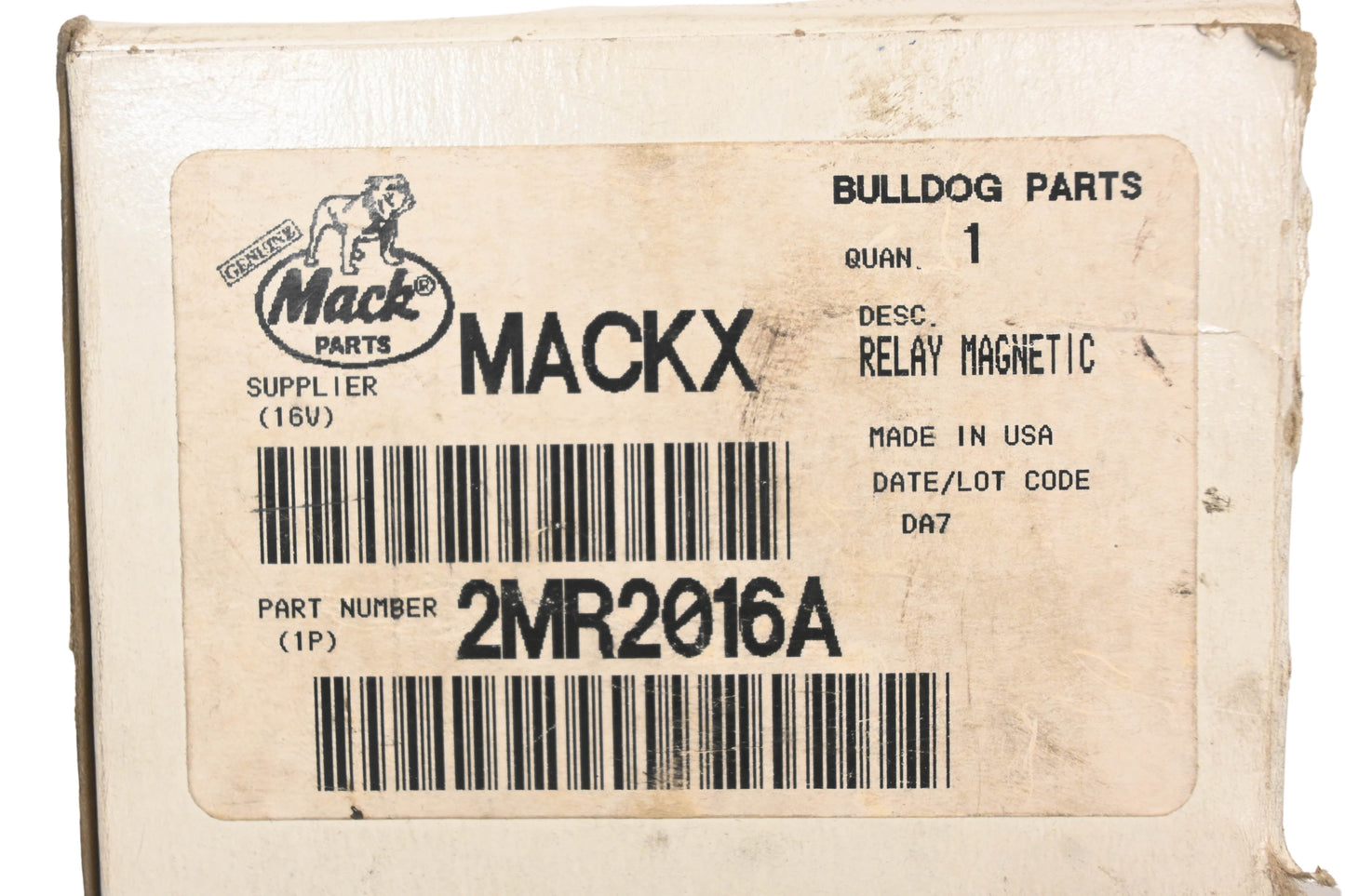 Mack 2MR2016A Relay Assembly NOS