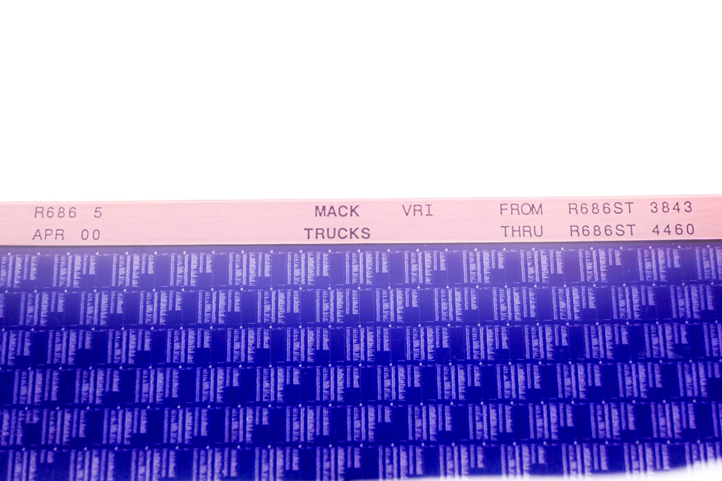 Mack R686 5 R686ST3843 - R686ST4460 VRI Microfiche NOS