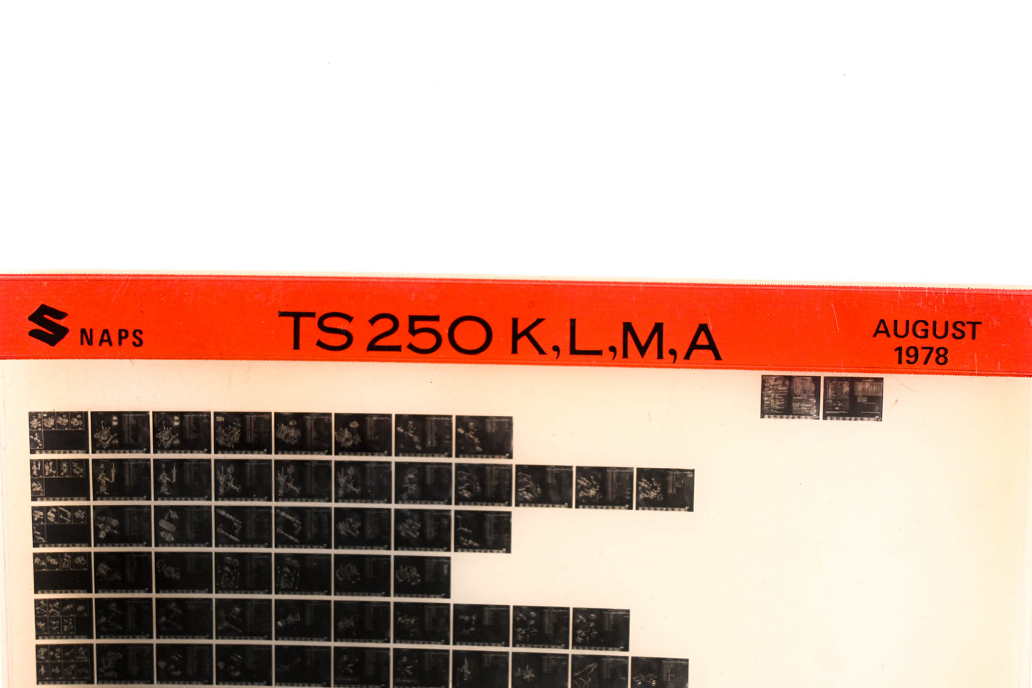 Suzuki TS250KLMA TS 250 K,L,M,A Parts Catalog Rev:8/1978