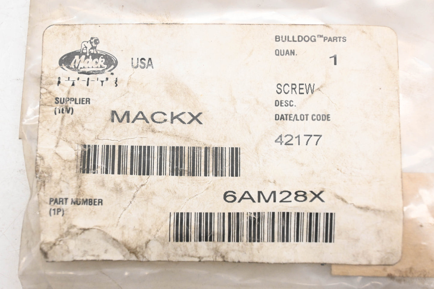 Mack 6AM28X Screw NOS