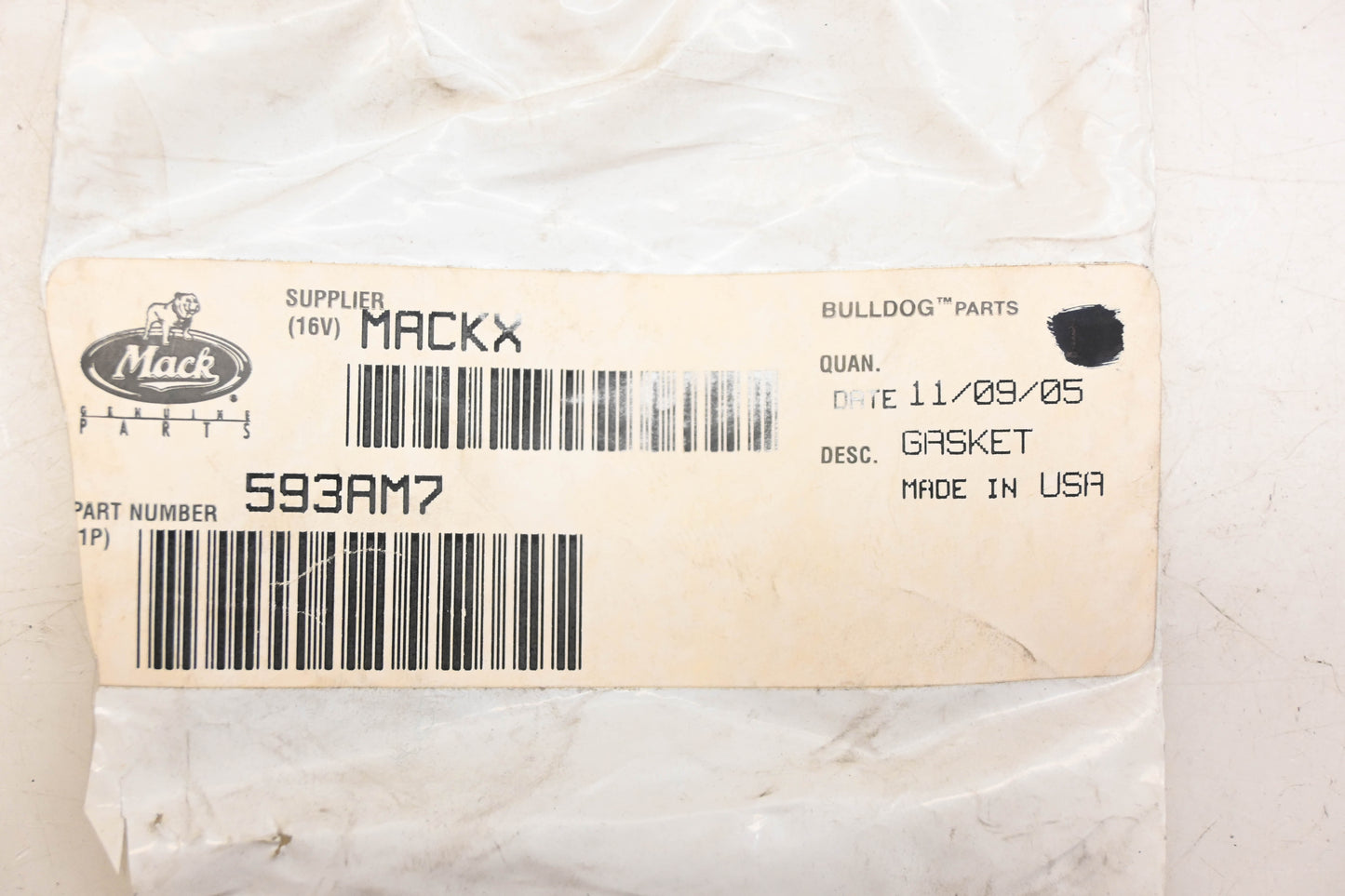 Mack 593AM7 Gaskets Qty 5 NOS