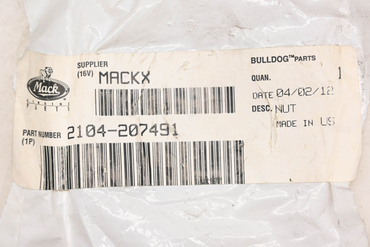 Mack 2104-207491 Nut NOS