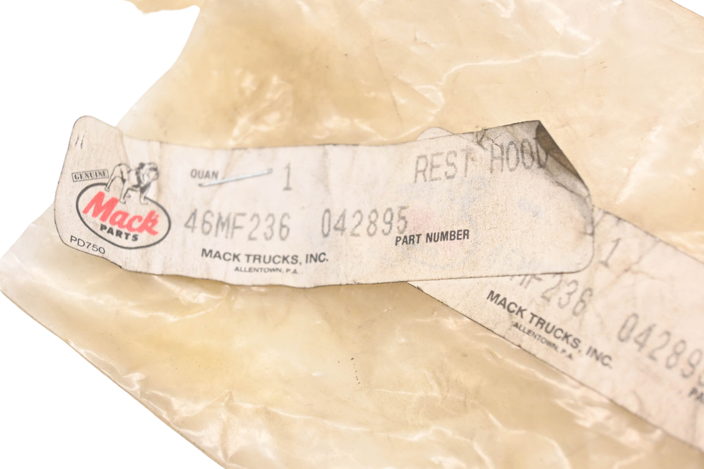 Mack 46MF236 Hood Rest Bumper NOS