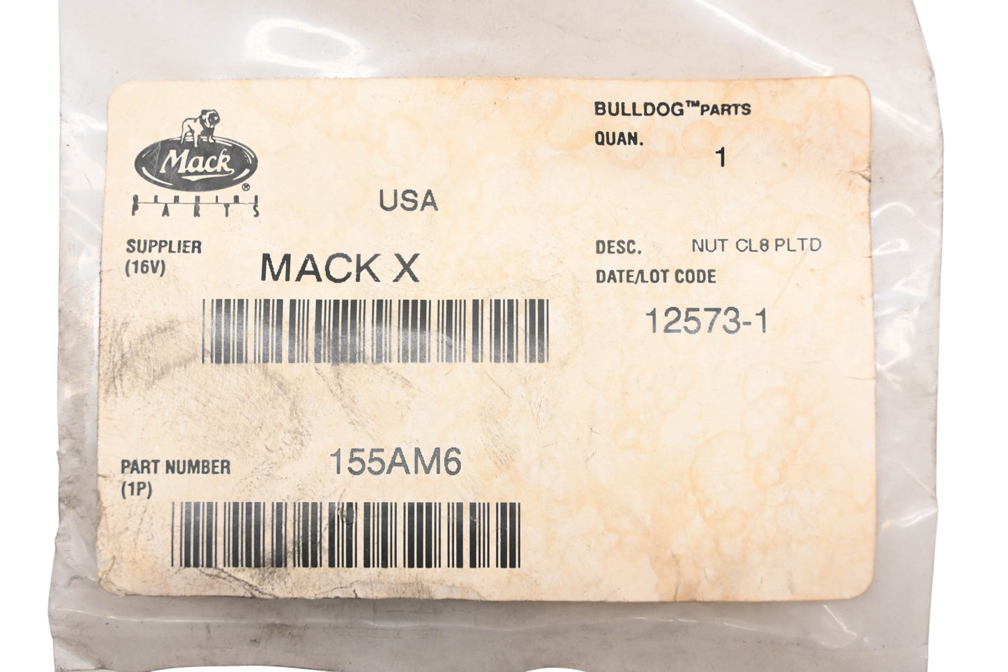 Mack 155AM6, 25165489 Nut NOS